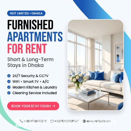 Fully Furnished Services 1BHK for Rent in Bashundhara R/A